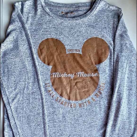 DISNEY MICKEY MOUSE LONG SLEEVE SHIRT - Picture 1 of 4